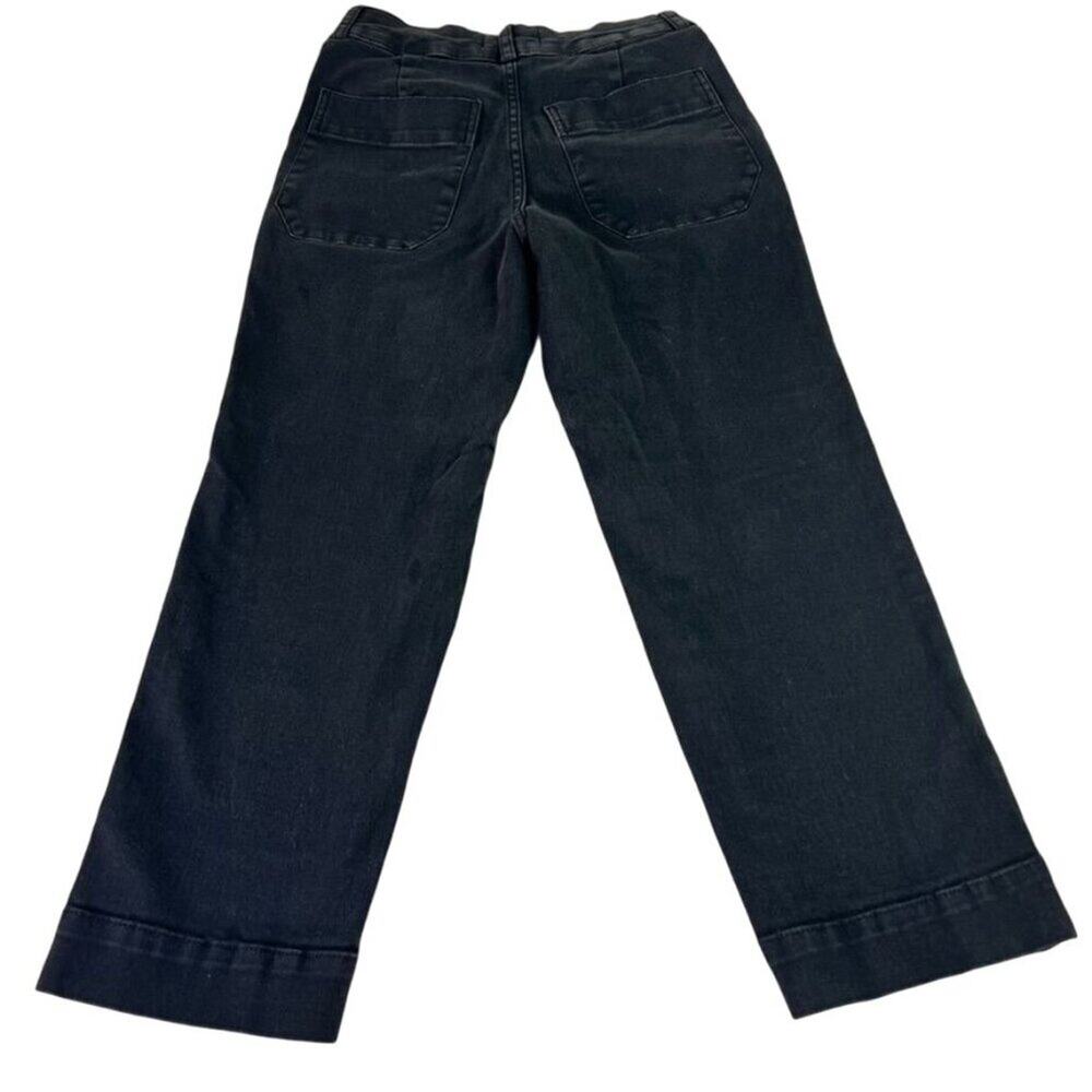 Everlane Jeans Women's Size 2 Black Cropped High Waist Straight Organic Cotton - Picture 3 of 13